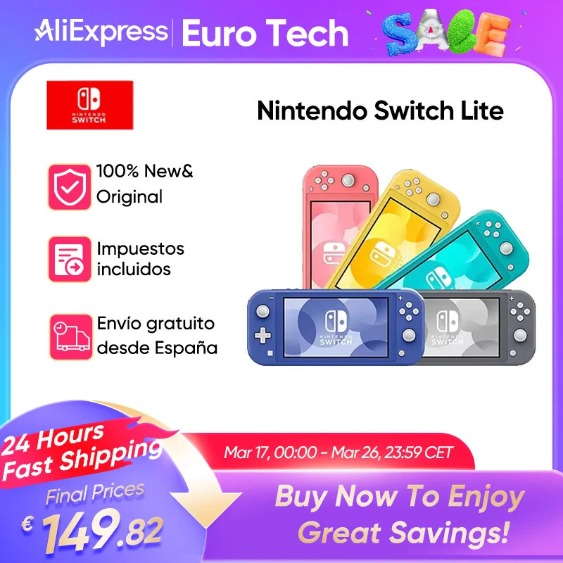 Nintendo Switch Lite Przenośna konsola do gier Nintendo Switch 32G Wewnętrzna pamięć masowa 5,5-calowy ekran dotykowy LCD Bluetooth 4.1 Coral