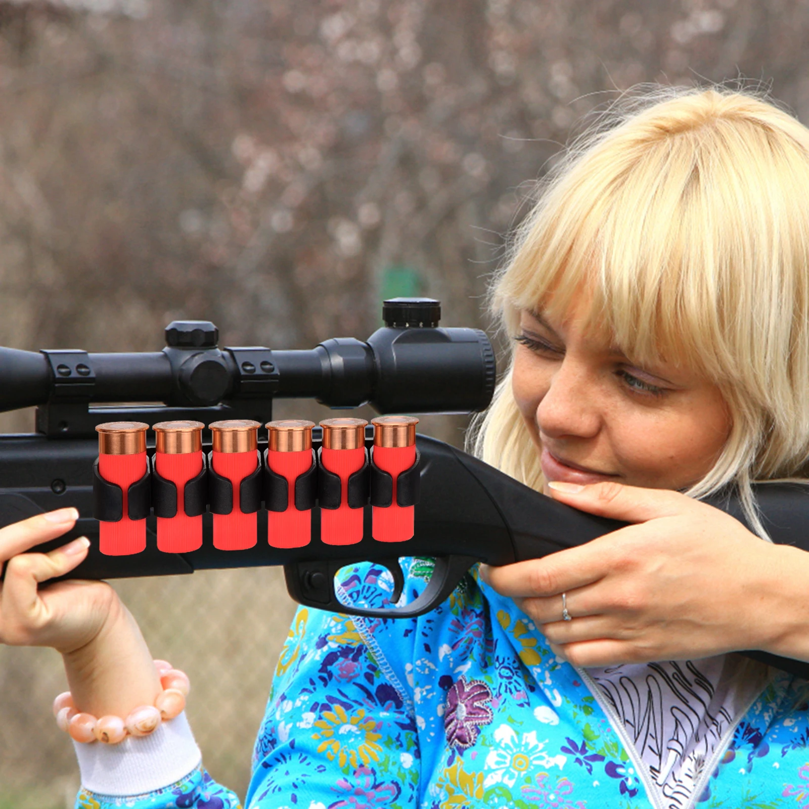 Ideagle Shotgun Shell Holder Seitensattel für 12 Gauge 2er-Pack Shotshell Carrier