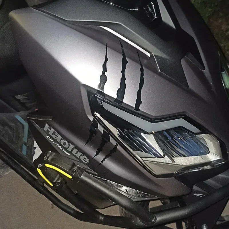 2 個オートバイモンスター爪スクラッチステッカー DIY モトクロスヘルメットビニールデカールアプリリア KTM カワサキ、ヤマハ、スズキ、ホンダ