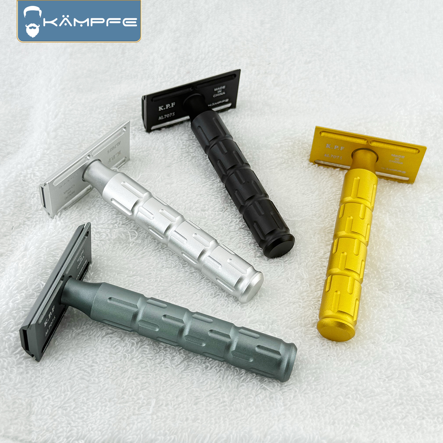 KAMPFE CNC milling high-quality AL7075 aluminum double-edged safety shaver men's exquisite gift hair salon tool