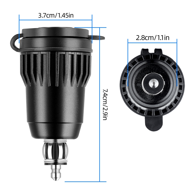 Enchufe QC 3,0 para motocicleta, 12v a usb c, enchufe europeo, adaptador de carga rápida USB C, enchufe DIN Hella para motocicleta, toma de corriente para BMW