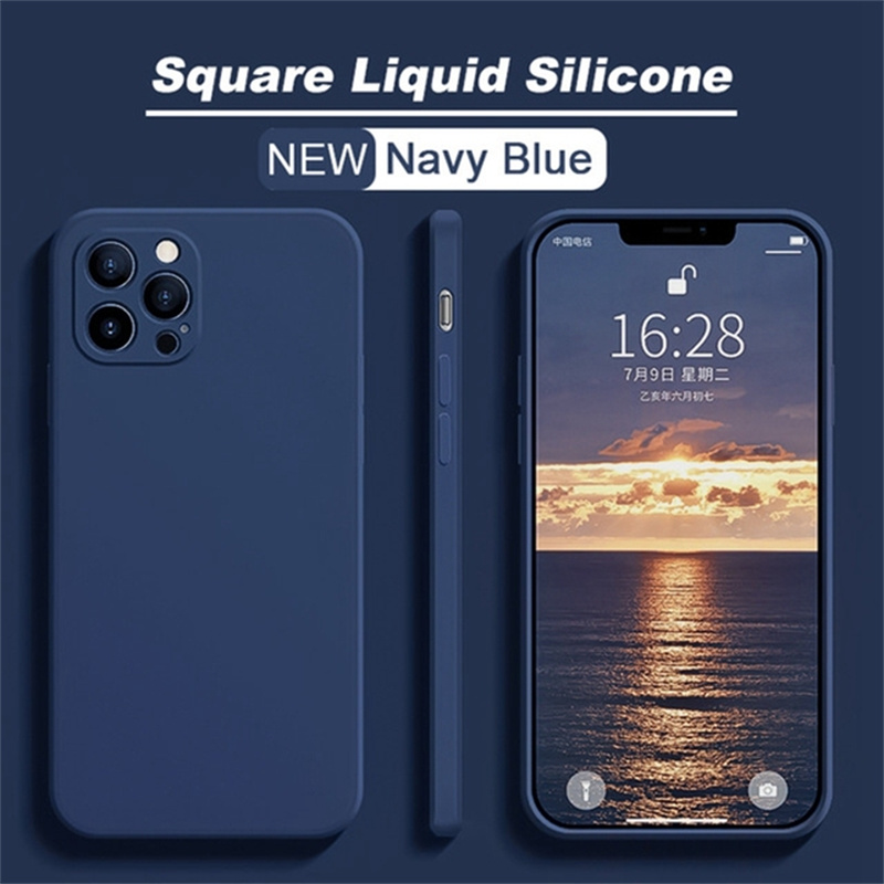 Original Quadratische Flüssigkeit Silikon Telefon Fall Für iPhone 11 12 13 14 15 Pro Mini XS Max X XR 15 plus Objektiv Schutz Abdeckung Coque