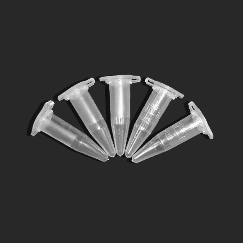 1000 Chiếc 0.5Ml Mẫu Khay Chứa Trong Suốt Thử Nghiệm Ống Nhựa Máy Ly Tâm Lọ Với Phẳng-Top Ốp Nắp