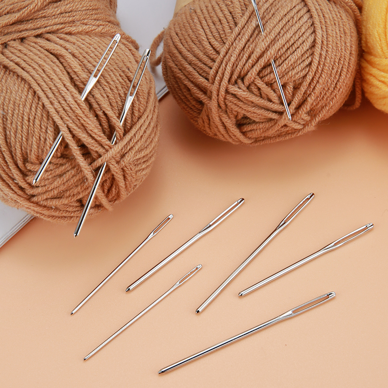 9 PCS Large Eye Blunt Sewing Needles Cross Stitch Knitting Needle Handmade Leather Embroidery Thread Needle Sewing Accessories