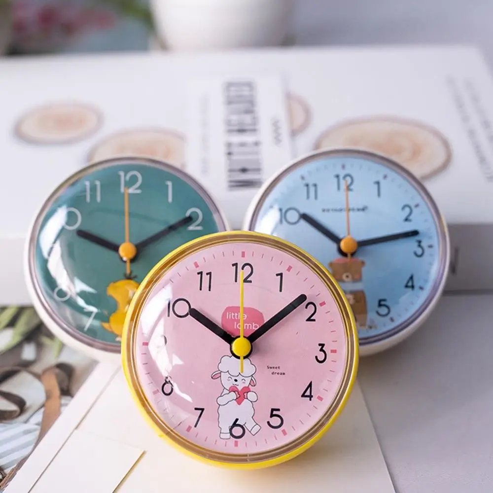 Mini reloj de pared con ventosa para baño, antiniebla, resistente al agua, 7cm, cocina, inodoro, pequeño reloj de mesa de cuarzo