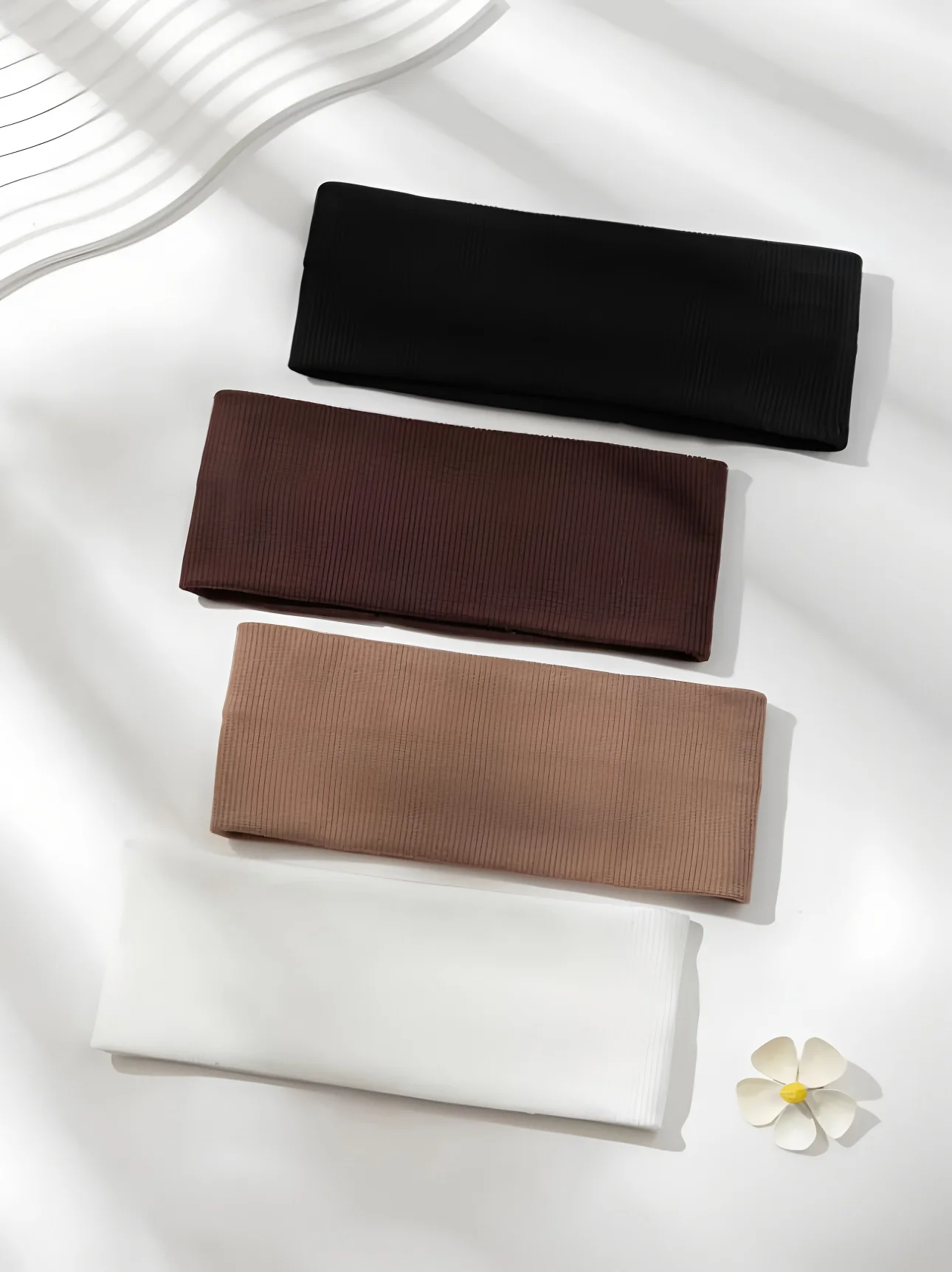 4 pçs simples moda feminina cor sólida elástico hairbands bonito lavagem rosto maquiagem faixa de cabelo vintage esportes correndo yoga headbands