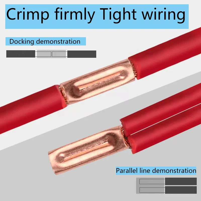250pcs GT Copper Connecting Pipe Wire Joint Small Copper Tube Terminal Cable Lug Bootlace Ferrule Kit with Crimping Pliers