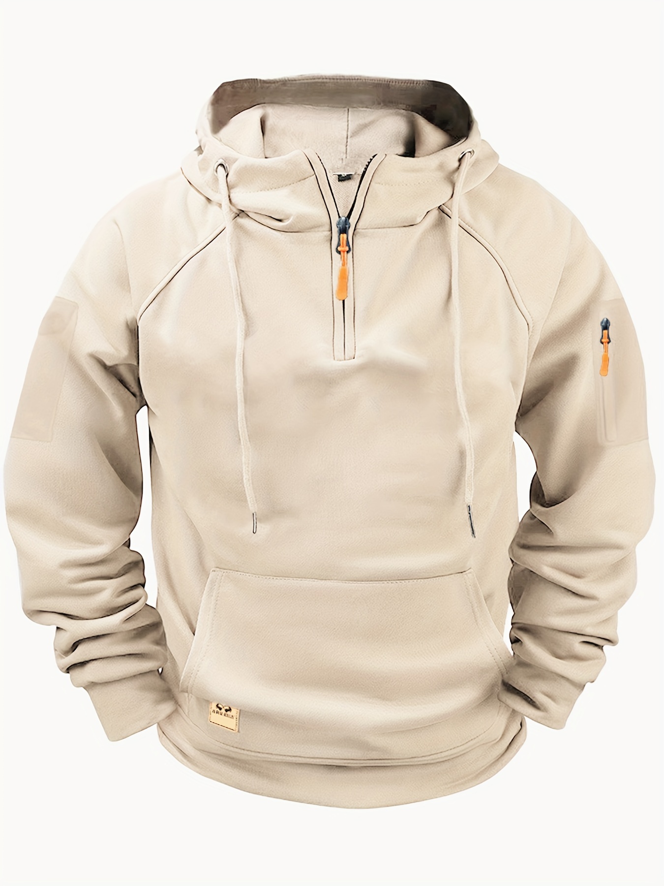 Nueva sudadera con capucha y hombros caídos de lana con cremallera y múltiples bolsillos, Jersey holgado de talla grande para hombre y mujer, sudadera de moda