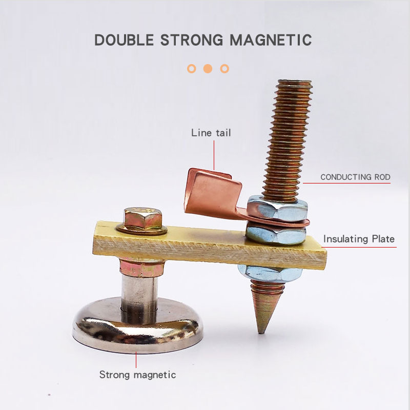 Metalworking Magnet Head Magnetic Ground Clamp Metal Plate Welding Support Tool Accessories  Single Head Style
