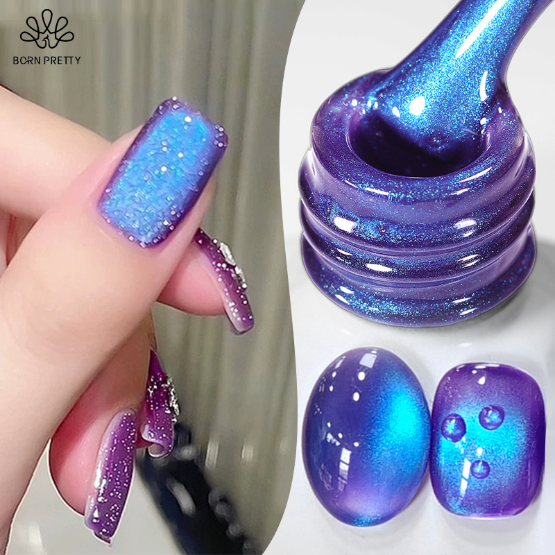 BORN PRETTY HEMA TPO FREE 10ml Blueberry Cat Magnetic Gel Nail Polish Summer Fruit Series Green Blue Purple Gel Nails Supplies