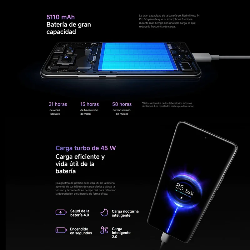Xiaomi redmi note 14 pro 5g nfc, media tek dimentity 7300-ultra, 200mp kamera, 5110mah akku, 45w aufladen, 120hz display,Ladegerät nicht im Lieferumfang enthalten