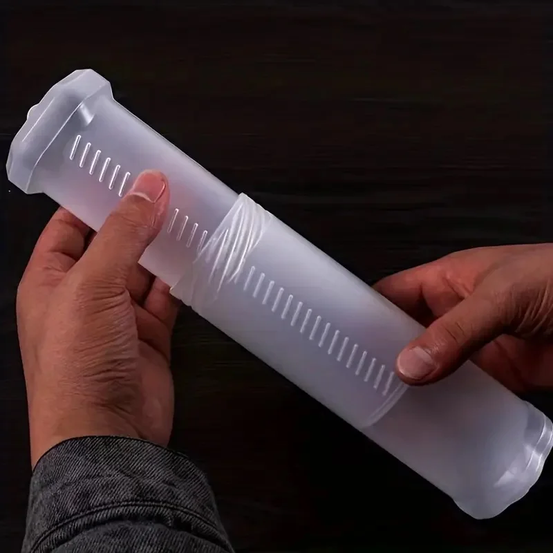 1PCS Transparent ABS telescopic pen holder, art painting brush pencil holder, suitable for outdoor sketching brush storage