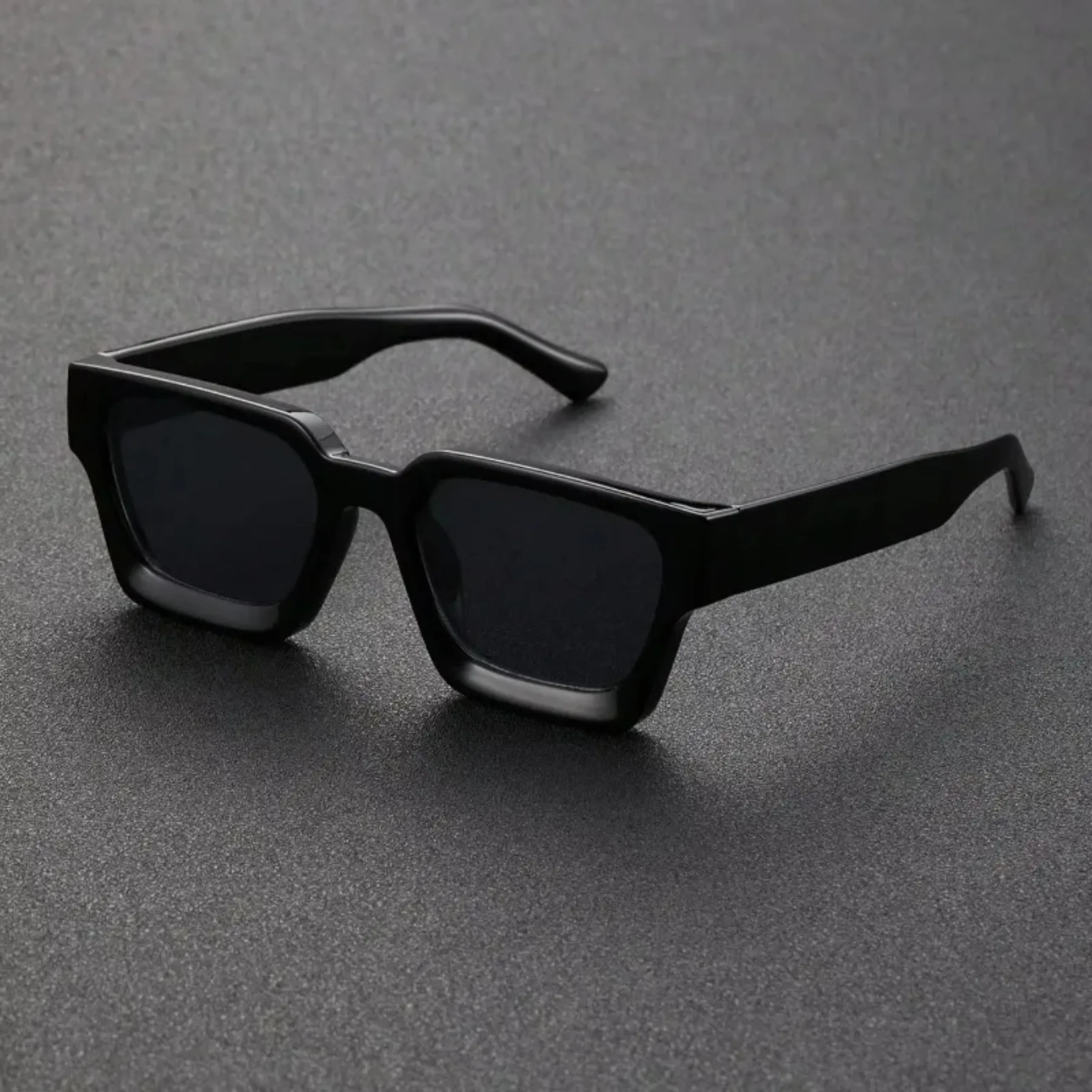 Occhiali da sole con montatura quadrata alla moda in plastica unisex 1PC per fotografia di strada e viaggi in spiaggia Accessori per la guida