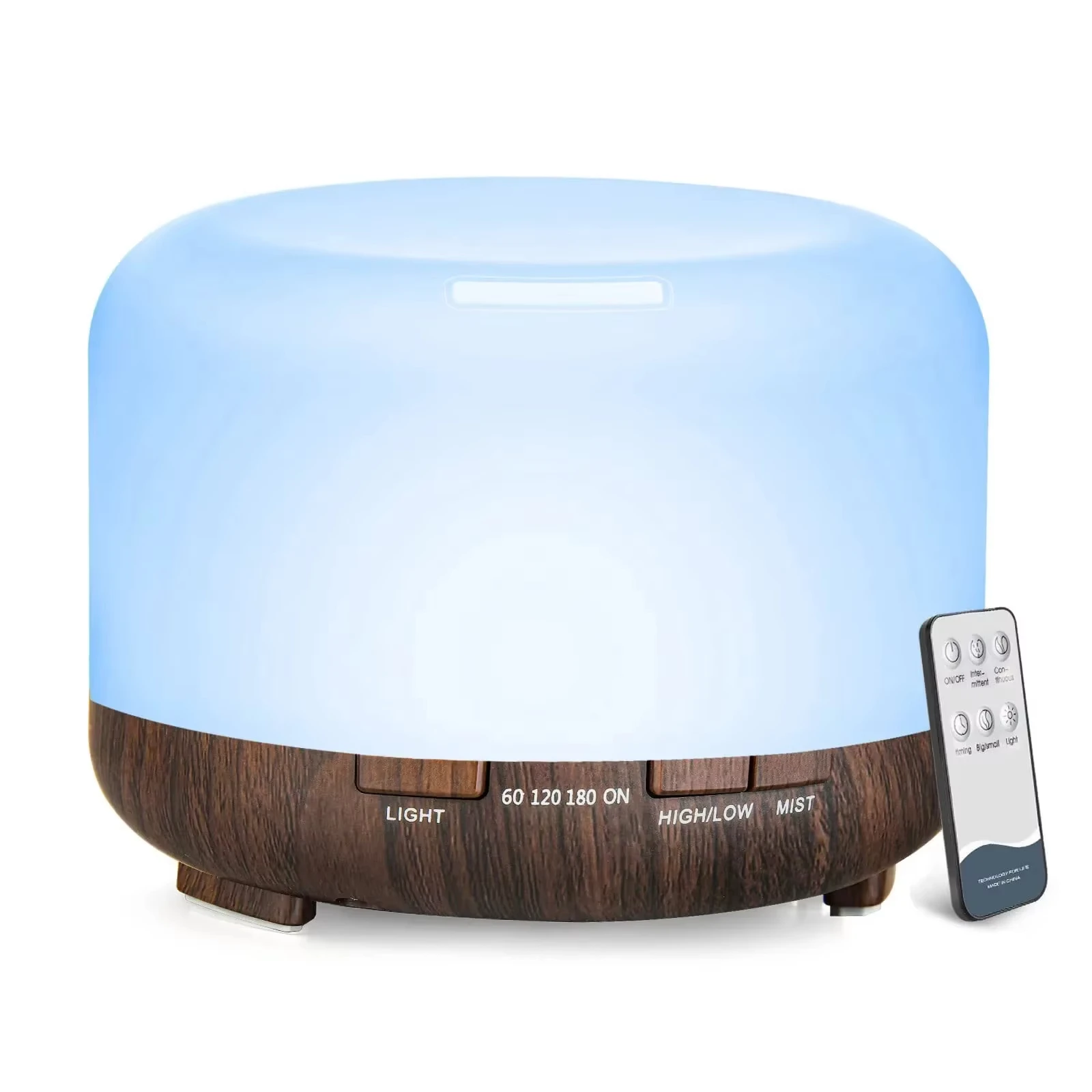 Umidificador de ar difusor de óleo essencial 500ml ultrassônico fabricante de névoa fria umidificador usb lâmpada led difusor de aroma elétrico ﻿