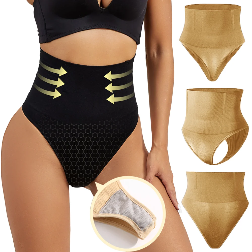 Sexy Tanga-Shapewear für Frauen, Bauchkontrolle, Body Shaper, Höschen, Hüftgürtel, hohe Taille, formende Schlankheitsunterwäsche, flacher Bauch