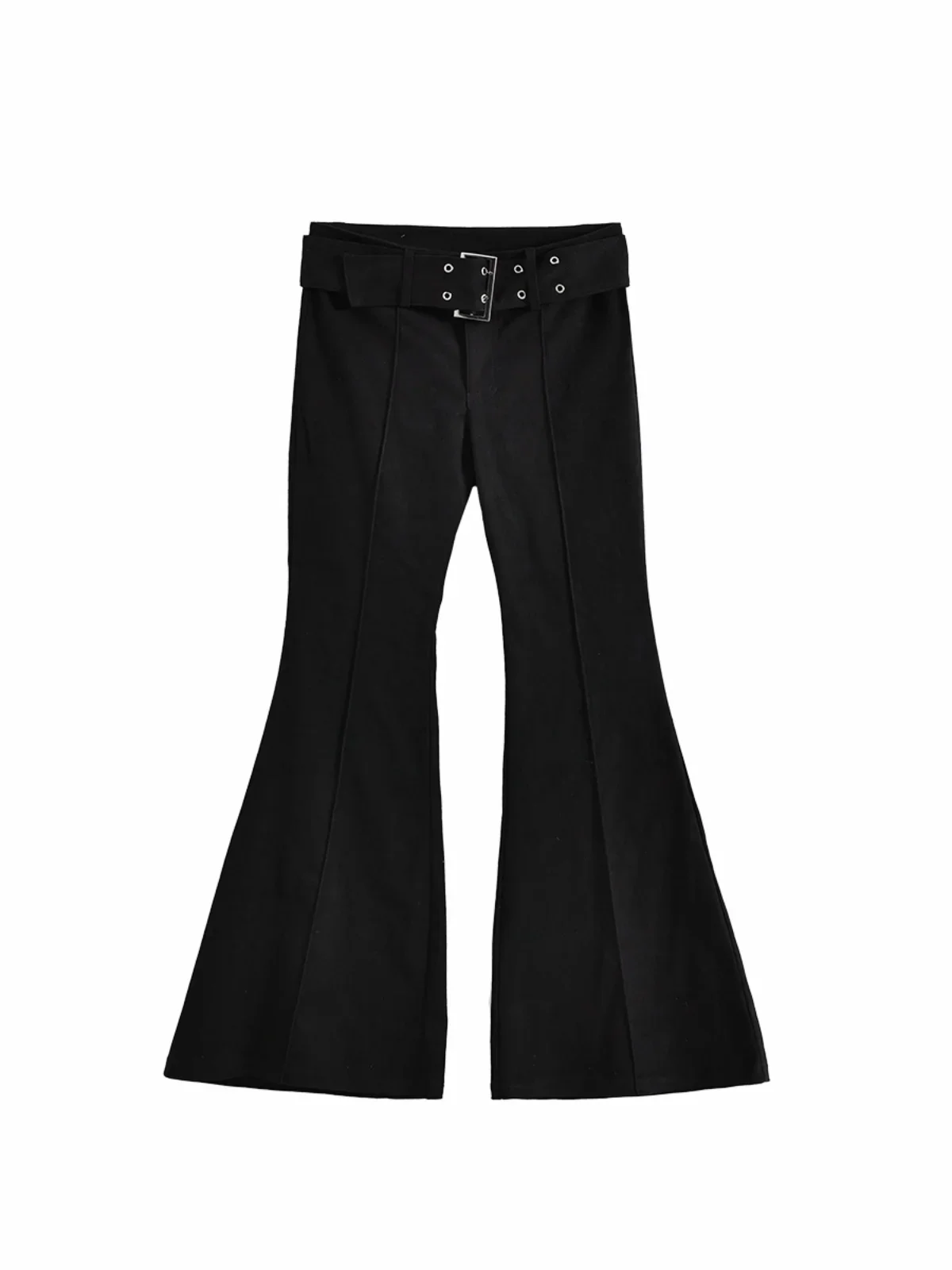 2025 Y2k Retro Emo 2000s Women's Black Flare Pants Streetwear Fashion Trousers Harajuku Wide Yoga Pants 90s Aesthetic Clothes
