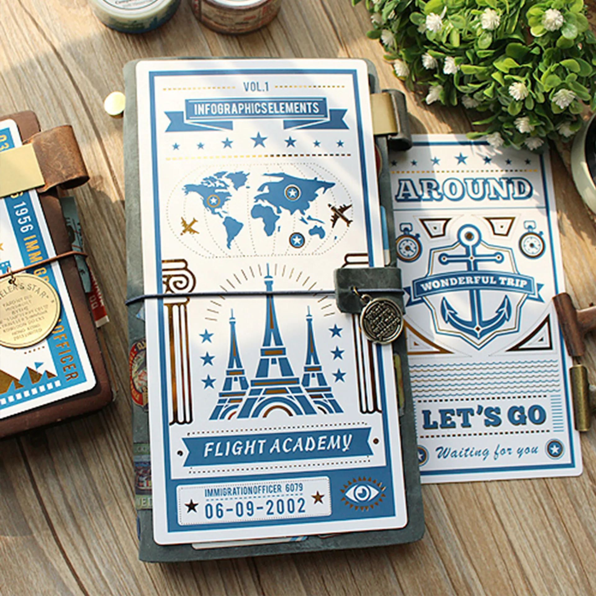 Multifunctional Traveler's Notebook Writing Mat with Grid Ruler Planner Journal TN Diary Writing Board PP Stationery Supplies
