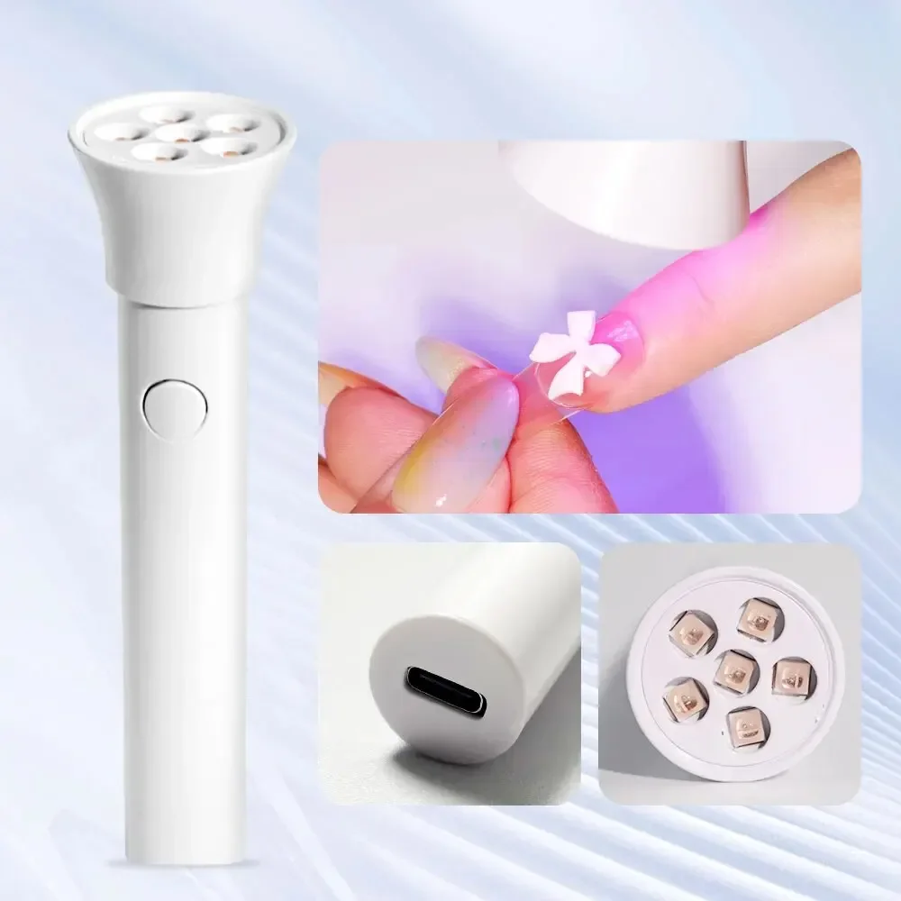 ポータブルネイルアート UV LED ライトドライヤー充電式懐中電灯 UV ランプ爪乾燥用ジェルポリッシュランプ家庭用サロンツール