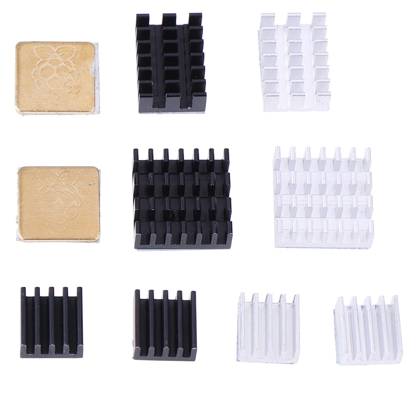 5Pcs Voor Raspberry Pi 2/3/4 3B + 4B Aluminium Heatsink Radiator Cooler Kit Voor Raspberry Pi 4 (Goud)