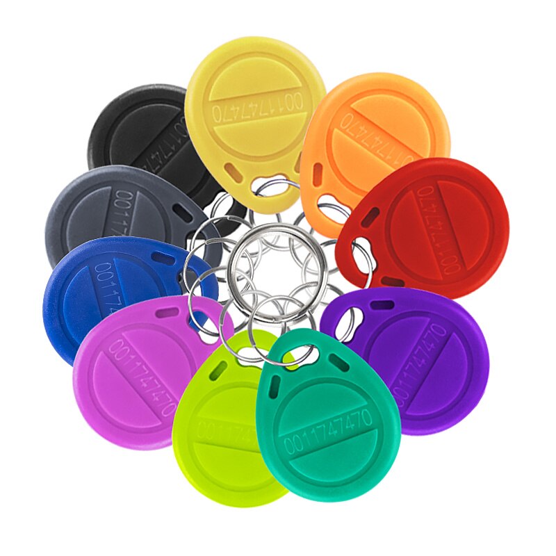 Porte-clés RFID 125KHz EM4100 TK4100, 20 pièces, porte-clés de proximité 125K, lecture seule, jeton d'identification, porte d'entrée, carte de contrôle d'accès