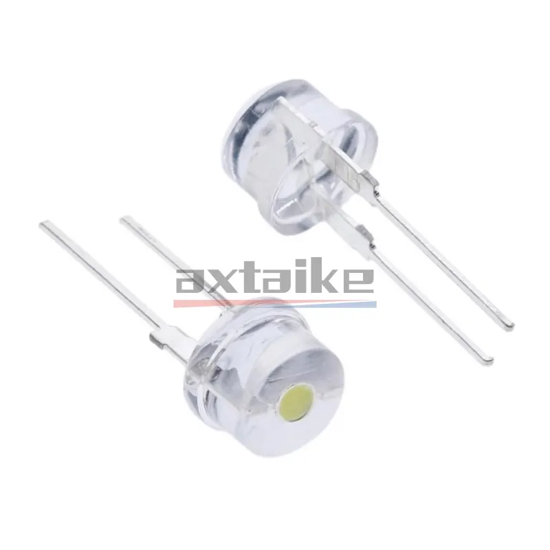 100 PZ 8mm LED Bianco Rosso Giallo Blu Verde Diodo Super Luminoso Led Power Cappello di Paglia Lampada Perline Lampadine Lampada a Diodi Emettitori 0.5 W