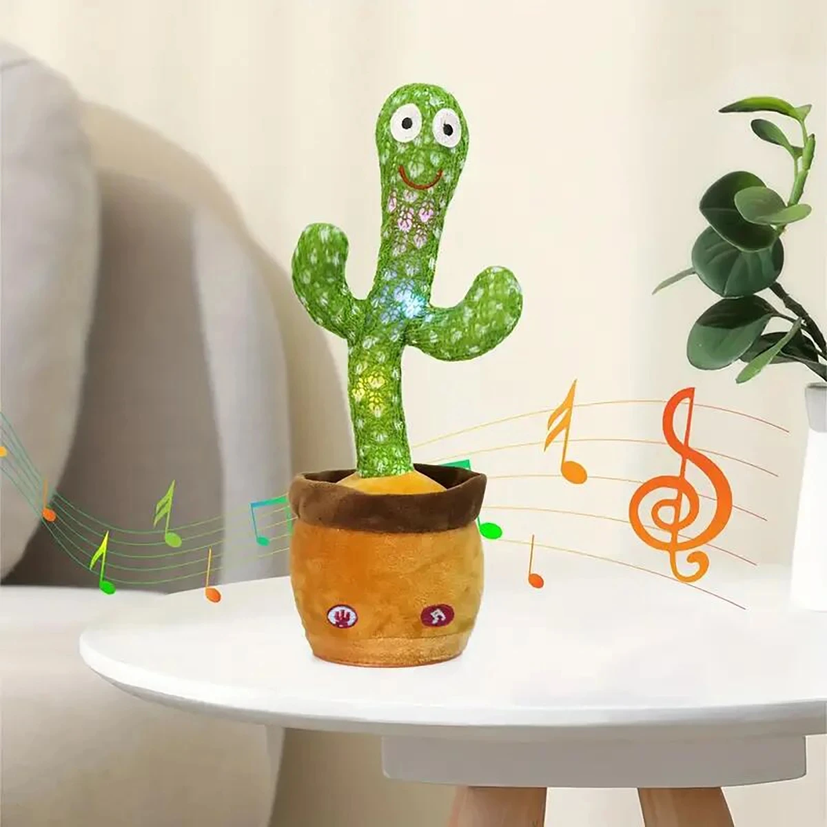 Dança falando cacto brinquedos para bebês meninos e meninas, cantando imitando gravação, repetindo o que você diz ensolarado, 1pc