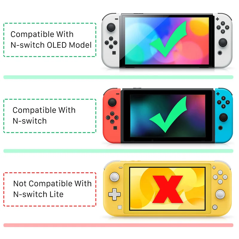 Accesorio de mano con agarre abatible en modo retrato para Nintendo Switch, oriente en modo Vertical, funciona con soporte de empuñaduras OLED Joy-con