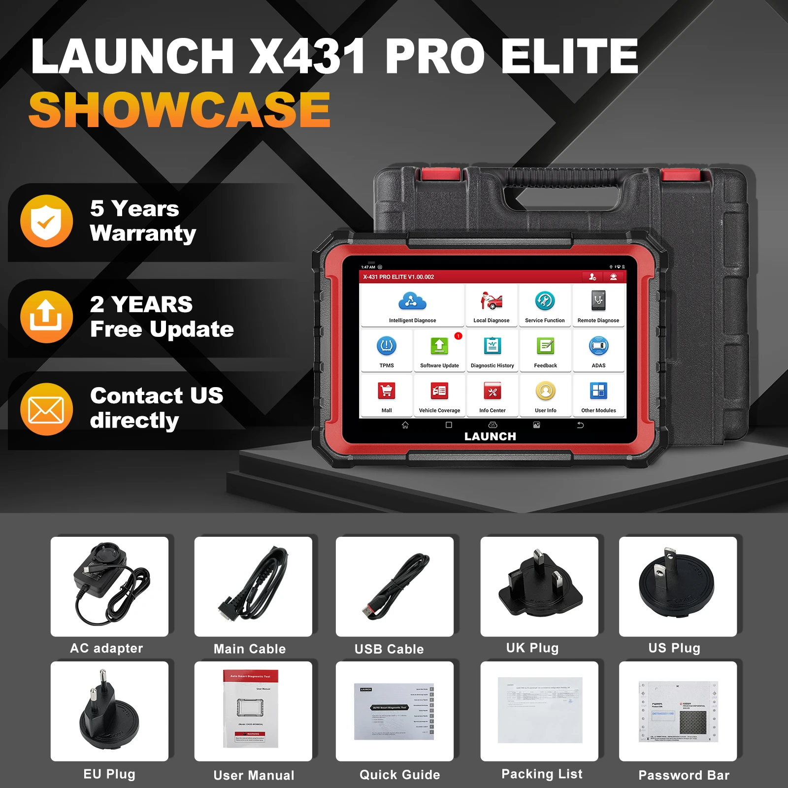LAUNCH X431 PRO Elite outil de diagnostic OBD2 31 + réinitialiser DOIP CAN FD ECU codage FCA Autoauth système complet Scanner 2 ans mise à jour gratuite