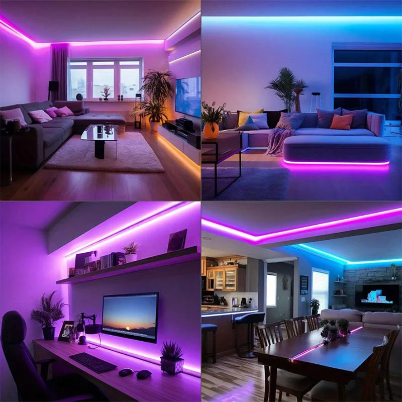 Strisce luminose a LED RGB 5m 10m 20m 30m Luce per ambienti a LED con controllo APP Nastro flessibile Luces Nastro a LED per la decorazione della camera da letto