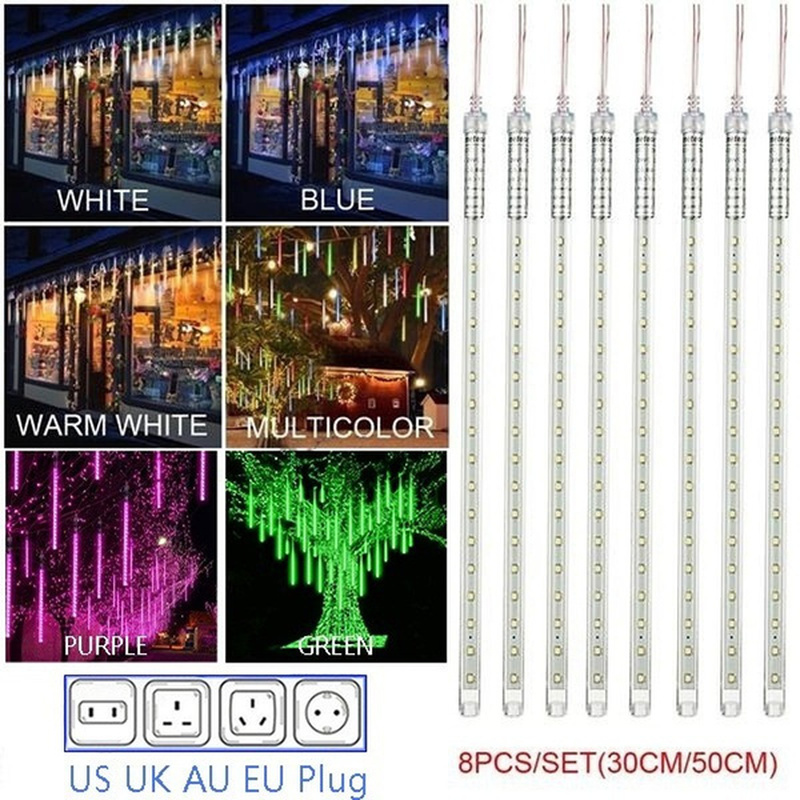 30CM/50CM Wasserdichte LED Meteor Dusche Regen Lichter Fallen String Lichter für Outdoor Home Garten Hochzeit Party urlaub