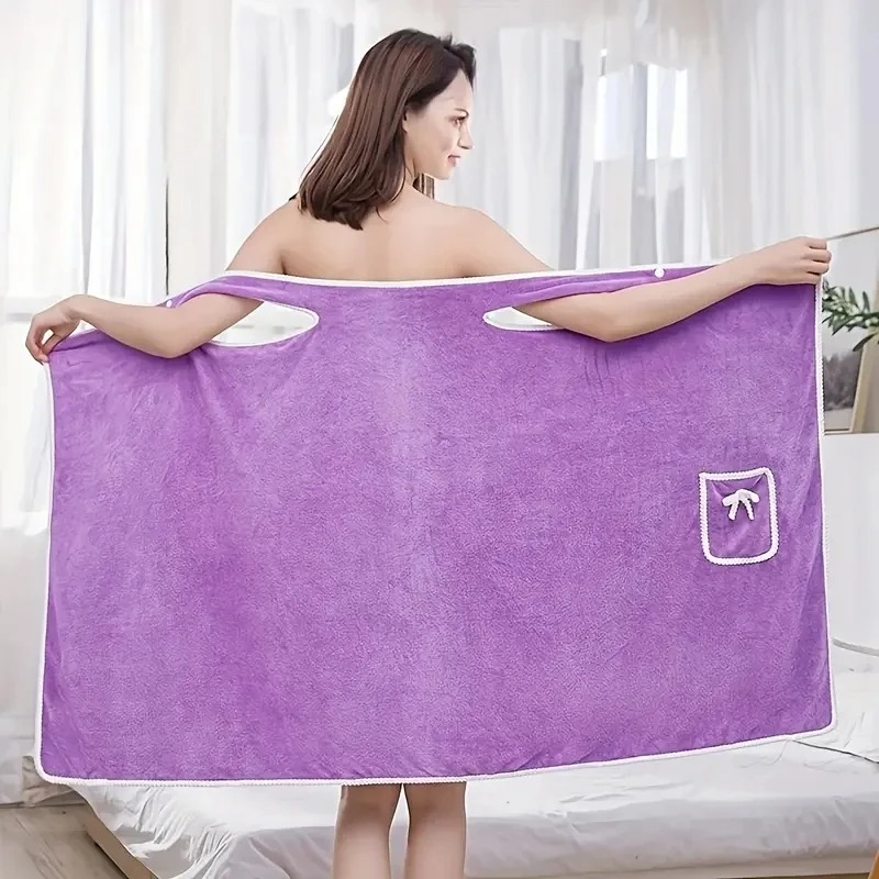 Damesbadhanddoeken Meisjes Draagbaar 135*80Cm Sneldrogend Baden Strand Spa Badjassen Waskleding, Douche Bad en Gymhanddoek