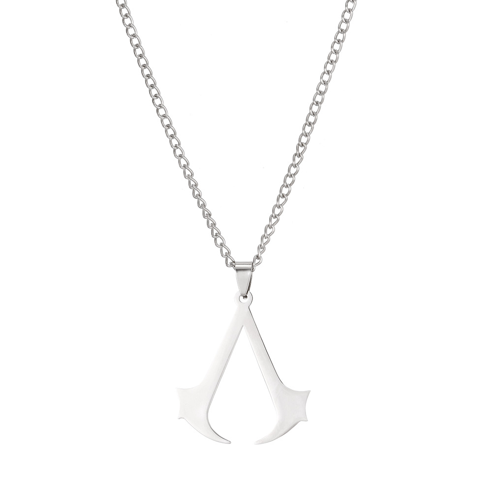 Edelstahl Assassin Syndicate Creed DIY Anhänger Spiel Film Anime Cosplay Halskette Männer Schmuck Geschenk