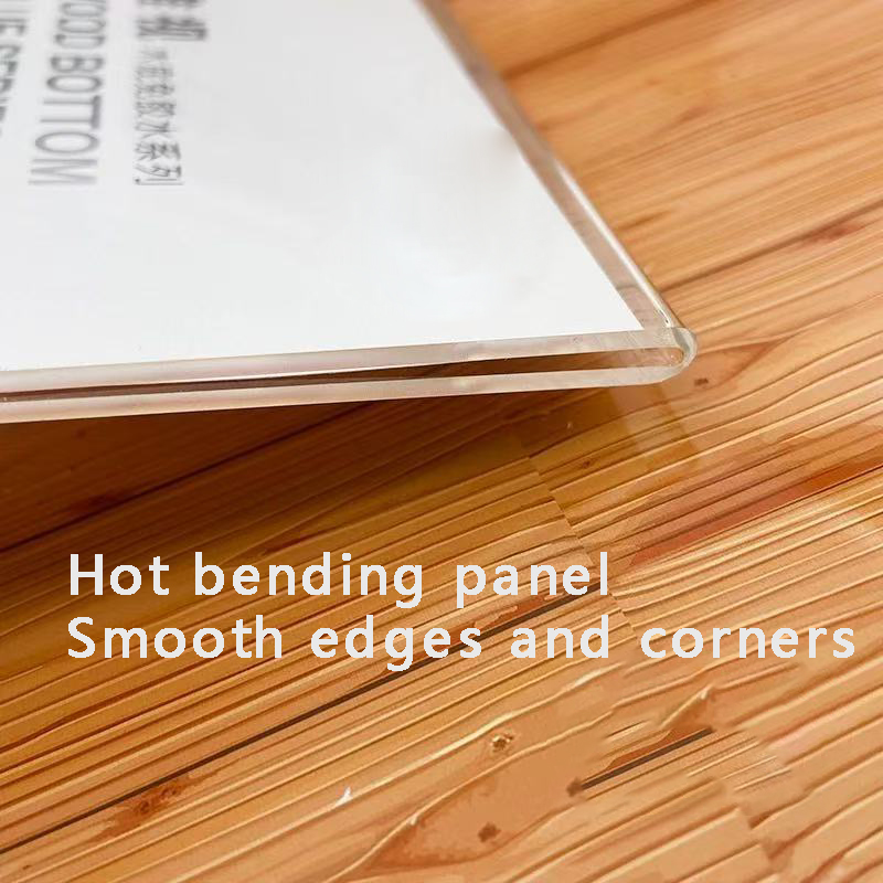 A6 A5 A4 Wooden L-shaped T-shaped Sturdy Table Card Double sided Label Display Card Stand Table Paper Stand Display Stand