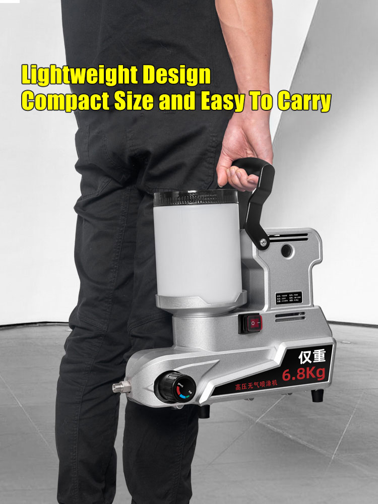 새로운 다기능 1200W 에어리스 페인트 분무기 기계 2L 소형 휴대용 전기 스프레이 건 고전력 홈 페인팅