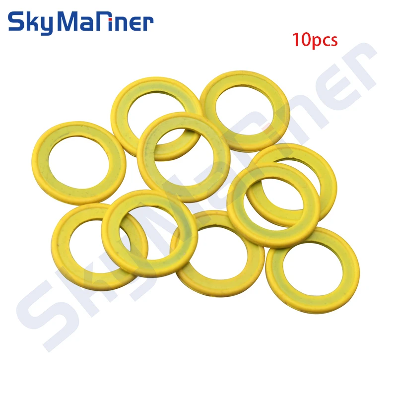 26- 830749   10 unids/set de arandelas en espiral de drenaje para drenaje Mercruiser Sierra 26-8M 0204693   3.0L 4.3L 4.5L 5.2L Piezas marinas