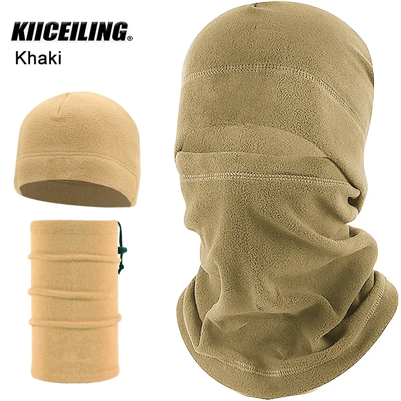 Kiiciling-taktischer Hut, Doppel deck, Winter, dick, Fleece, warm, wind dicht, Radfahren, Wandern, Angeln, Outdoor, Jagd, Schal