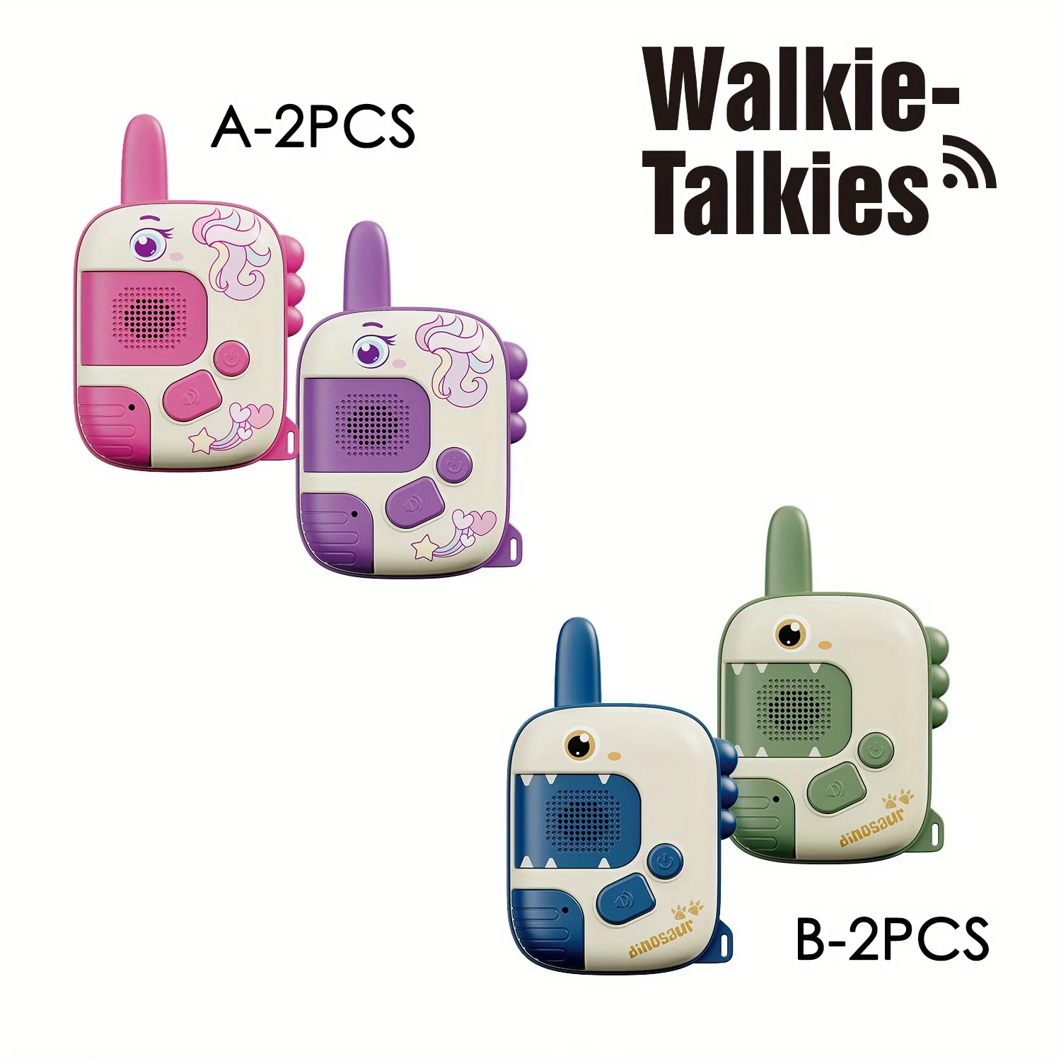 Mini rádio infantil conjunto de 2 peças PMR 446 receptor de rádio portátil para crianças brinquedos de acampamento e caminhada internos e externos