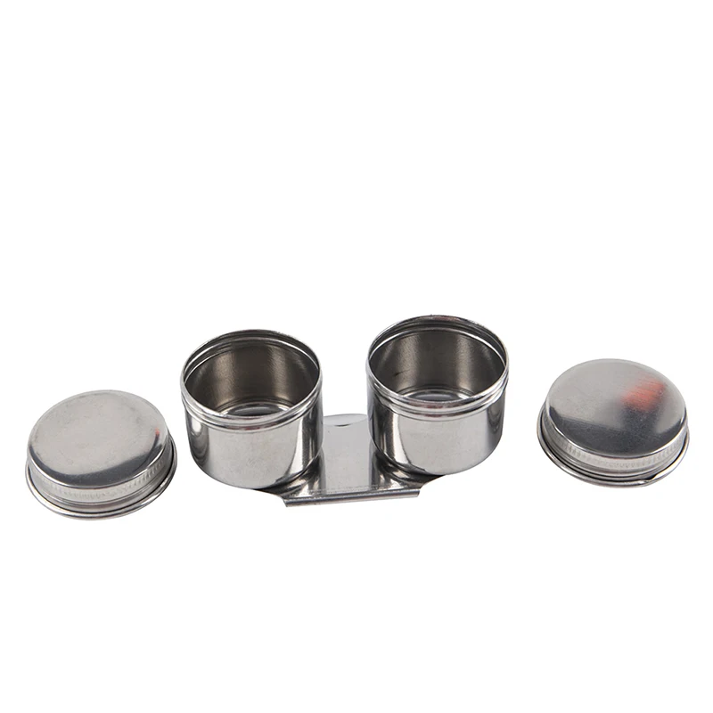 Dụng Cụ Inox Nghệ Thuật Tiếp Liệu Dễ Dàng Vệ Sinh Kiểu Dáng Hình Trống Sinh Viên Tranh Sơn Dầu Nồi Trường Bảng Đơn Đôi Lỗ Dipper 1 máy Tính