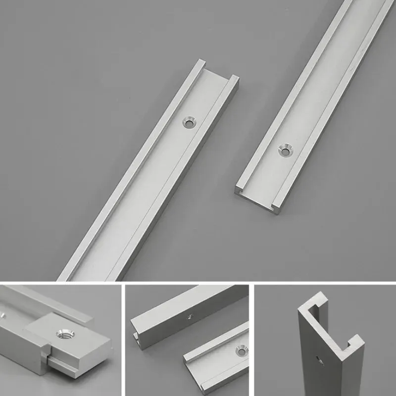Fixation de gabarit de piste à onglet en aluminium, fente en T, Rail de goulotte pour le travail du bois de 30/40/50cm, Guide de limite coulissant à fente de fixation coulissante en T