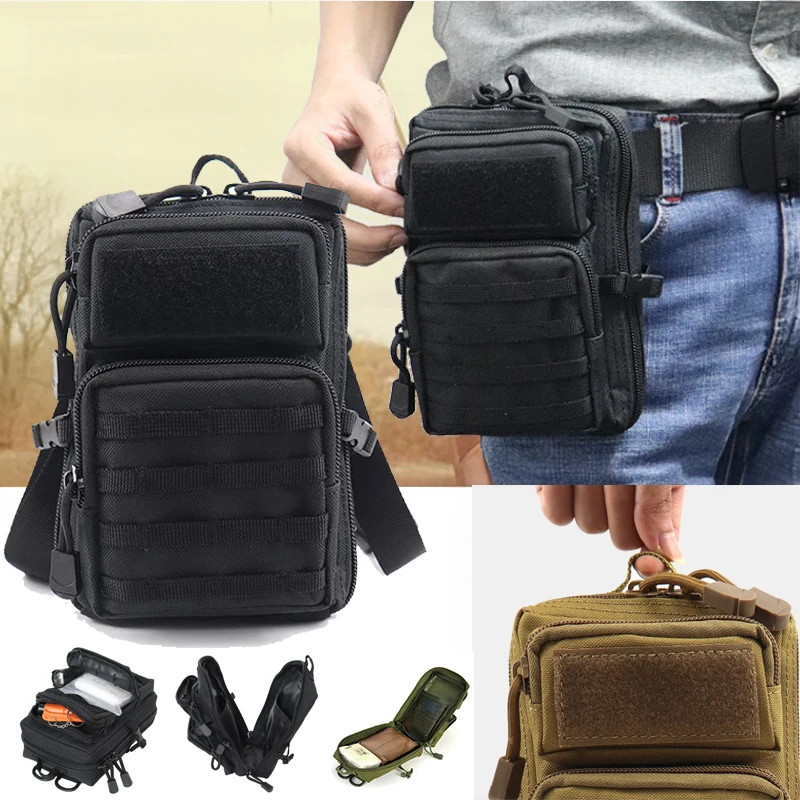 À prova dwaterproof água ao ar livre tático molle cintura saco caminhadas viajar sling mochila cintura packs bolsa de ombro bolsa