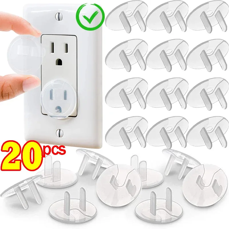 10/20 pièces couvercles de prise à l'épreuve des enfants – bouchons de sécurité pour bébé Standard américain, protecteurs de prise électrique transparents pour la maison et l'exportation