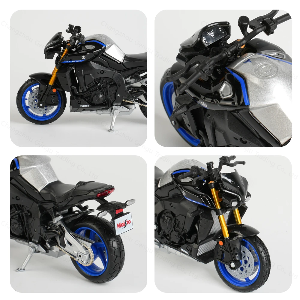 Maisto 1:18 2023 ヤマハ MT10 SP 静的ダイキャスト車グッズ趣味オートバイモデルのおもちゃ
