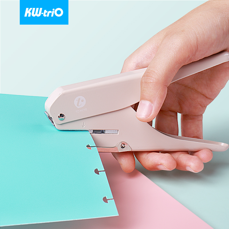 KW-triO Mushroom Hole Single Hole Punch Notebook Standard Punch Machine Mushroom Planner Binding Discs Puncher Office Supplies