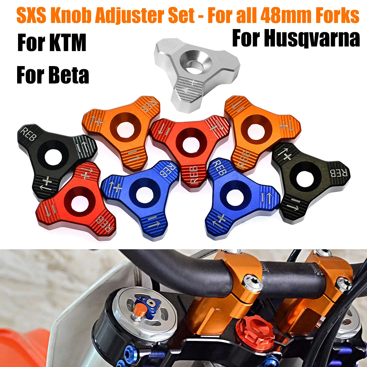Регулятор ручки передней вилки с ЧПУ WP 48 мм для KTM SX SXF EXC XCW 125 250 350 400 450 Supermoto SMC Enduro Duke 690
