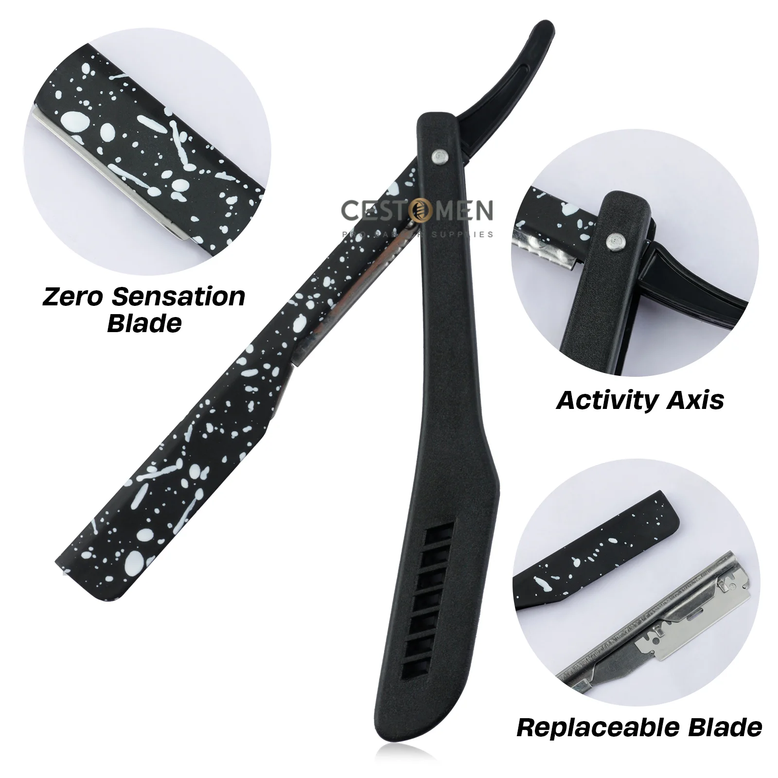 Newest 1PCS Men's Classic Folding Shaving Razor Holder Camouflage Pattern Manual Shave Tool Straight Edge Beard Cut Trimmer