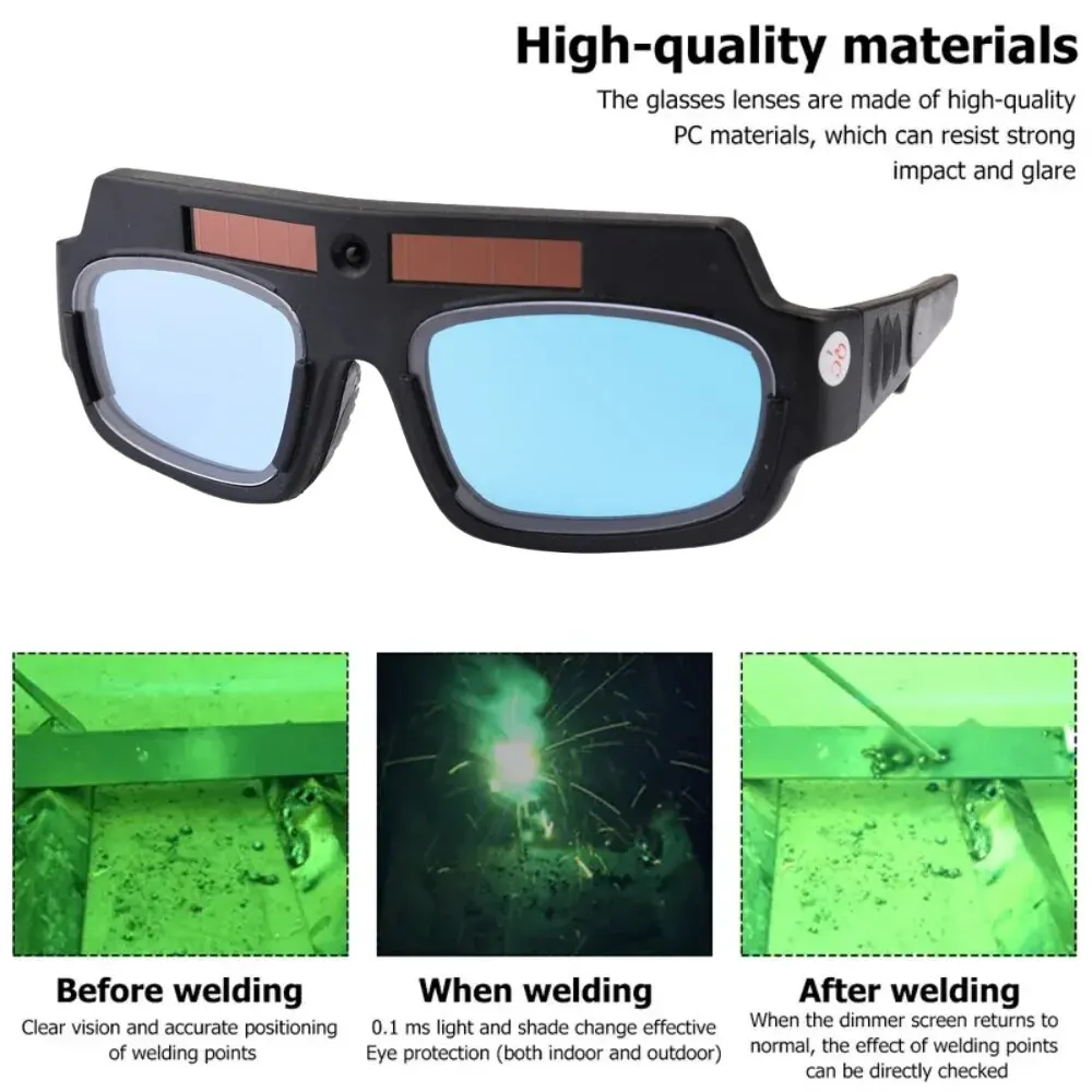 Óculos de soldagem com escurecimento automático, óculos especiais para soldador, óculos profissionais, ferramenta de proteção para os olhos