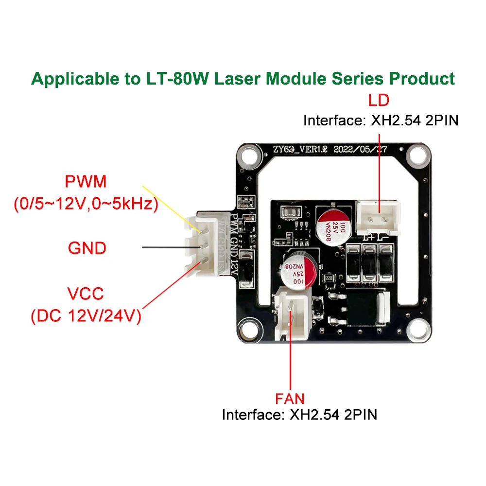 LASER Cây 20W 40W 80W Laser Driver Cho Khắc Laser Đầu Cắt Laser Mô Đun Khắc Gỗ Làm Việc dụng Cụ Phụ Kiện