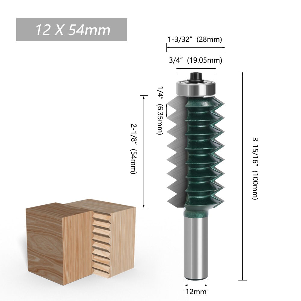 LAVIE 1Pc 12Mm Vỏ Ngón Tay Khớp Keo Dao Phay Lớn Lên Bảng V Chung Router Bit Cho Gỗ Tenon khung Gỗ Nón Tenoning Bit