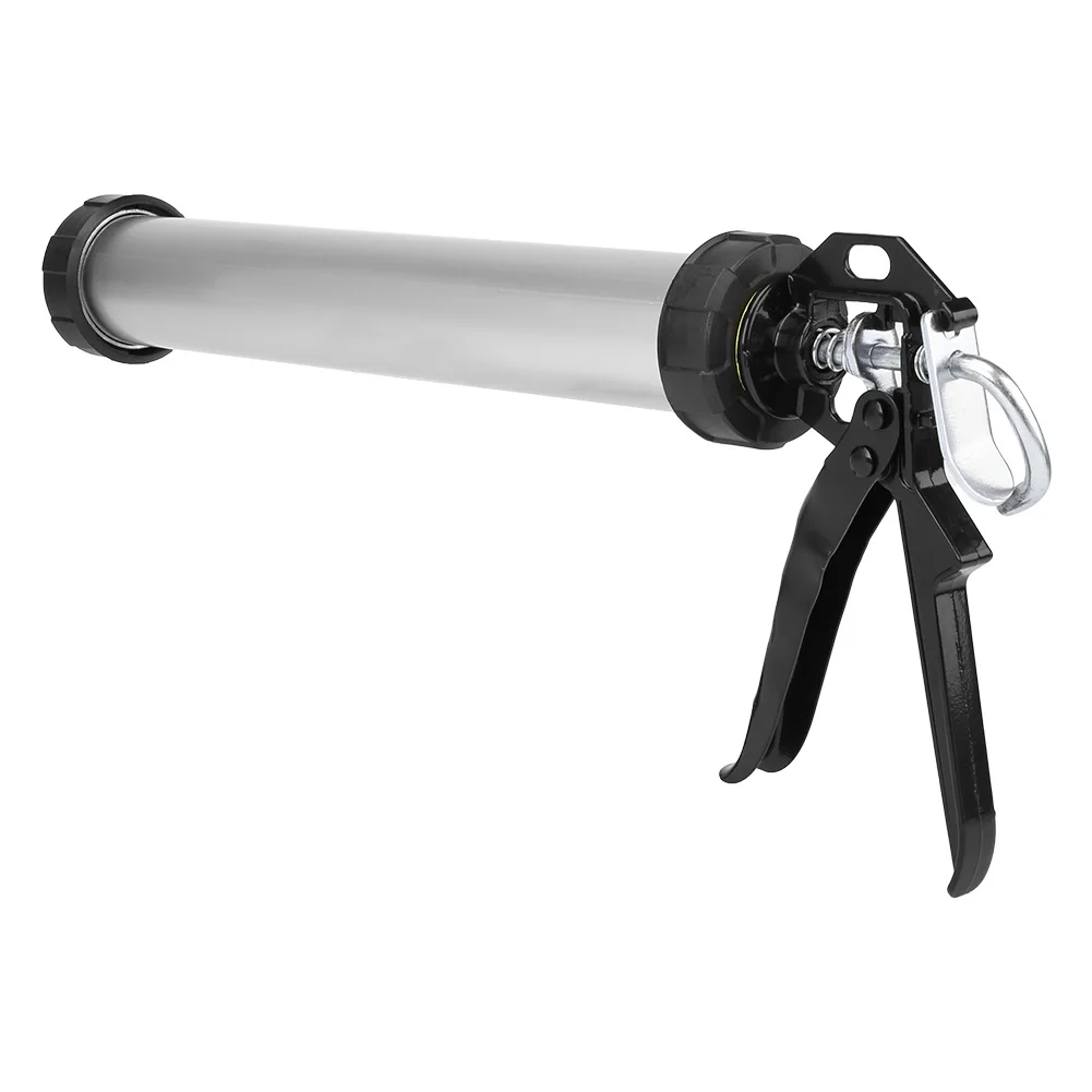 Pistola de calafateo de aluminio de alta resistencia, 600ml, pistola selladora de silicona profesional, herramientas esenciales para el hogar de rendimiento estable a largo plazo