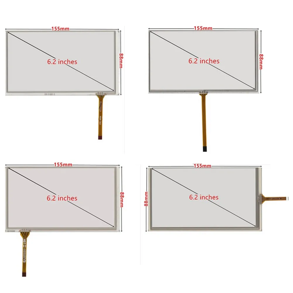 Universal 6,2/7/8/9 zoll 4Pin Widerstand Digitizer Touch Screen Panel Glas Auto DVD GPS Navigation Center konsole Multimedia